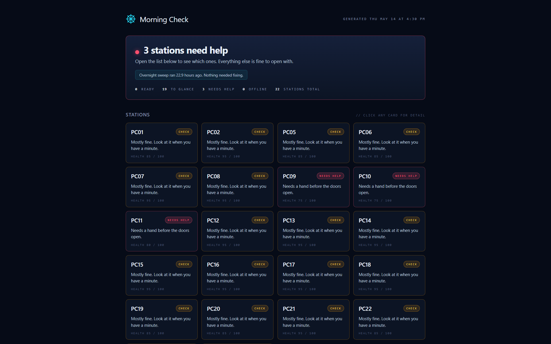 Morning Check preview